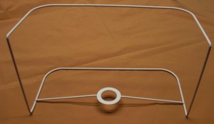 Carcasse abat-jour Ecran Rectangle Coins Ronds