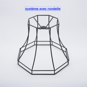 carcasse d'abat-jour avec rondelle, avec des trous de différents diamètres dans le catalogue des formes classiques