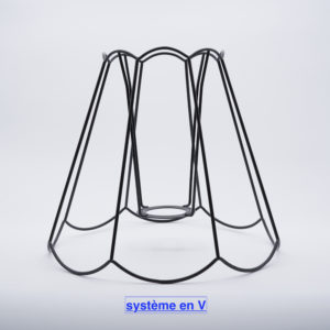 carcasse d'abat-jour avec système en V