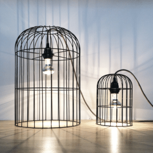 deux carcasses d'abat jour cylindriques